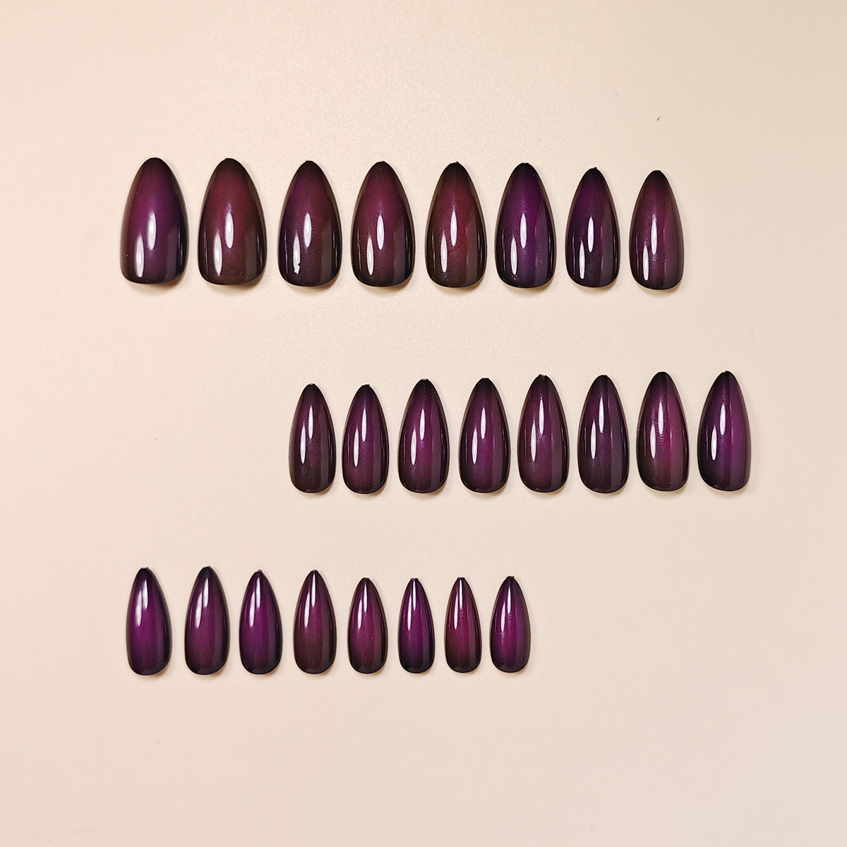 24pcs/Set Purple Ombre Press-On Nails