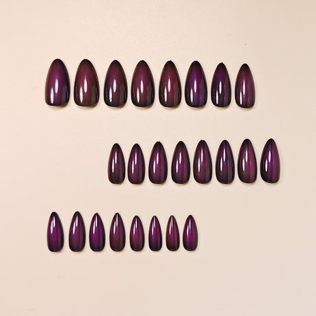 24pcs/Set Purple Ombre Press-On Nails