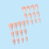 24pcs/Set Pink Gradient Press On Nails