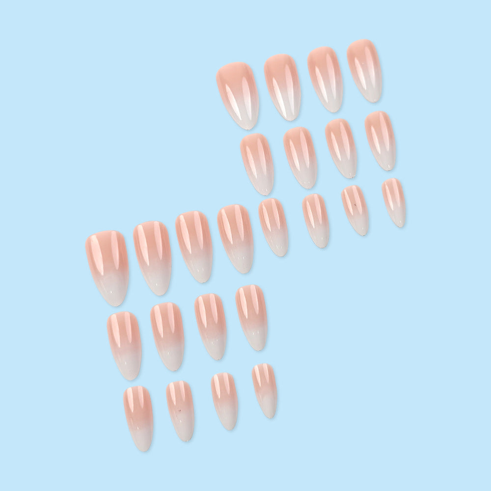 24pcs/Set Pink Gradient Press On Nails
