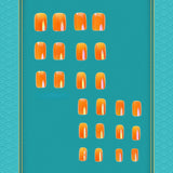 24pcs/Set Bright Orange Press-On Nails