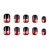 24pcs/Set Glow-in-the-Dark Skull Press-On Nails