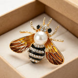 Hand-Painted Bee Brooch