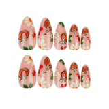 24pcs/Set Golden 3D Crystal Pumpkin Press On Nails