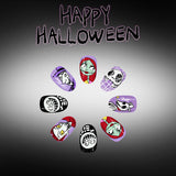 24pcs/Set Spider Web Witch & Skull Press-On Nails
