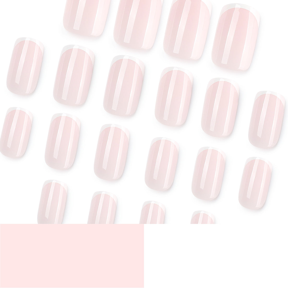 24pcs/Set Minimalist White French Tips Press-On Nails