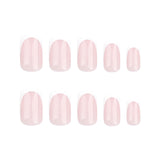 24pcs/Set Classic White French Tip Press-On Nails
