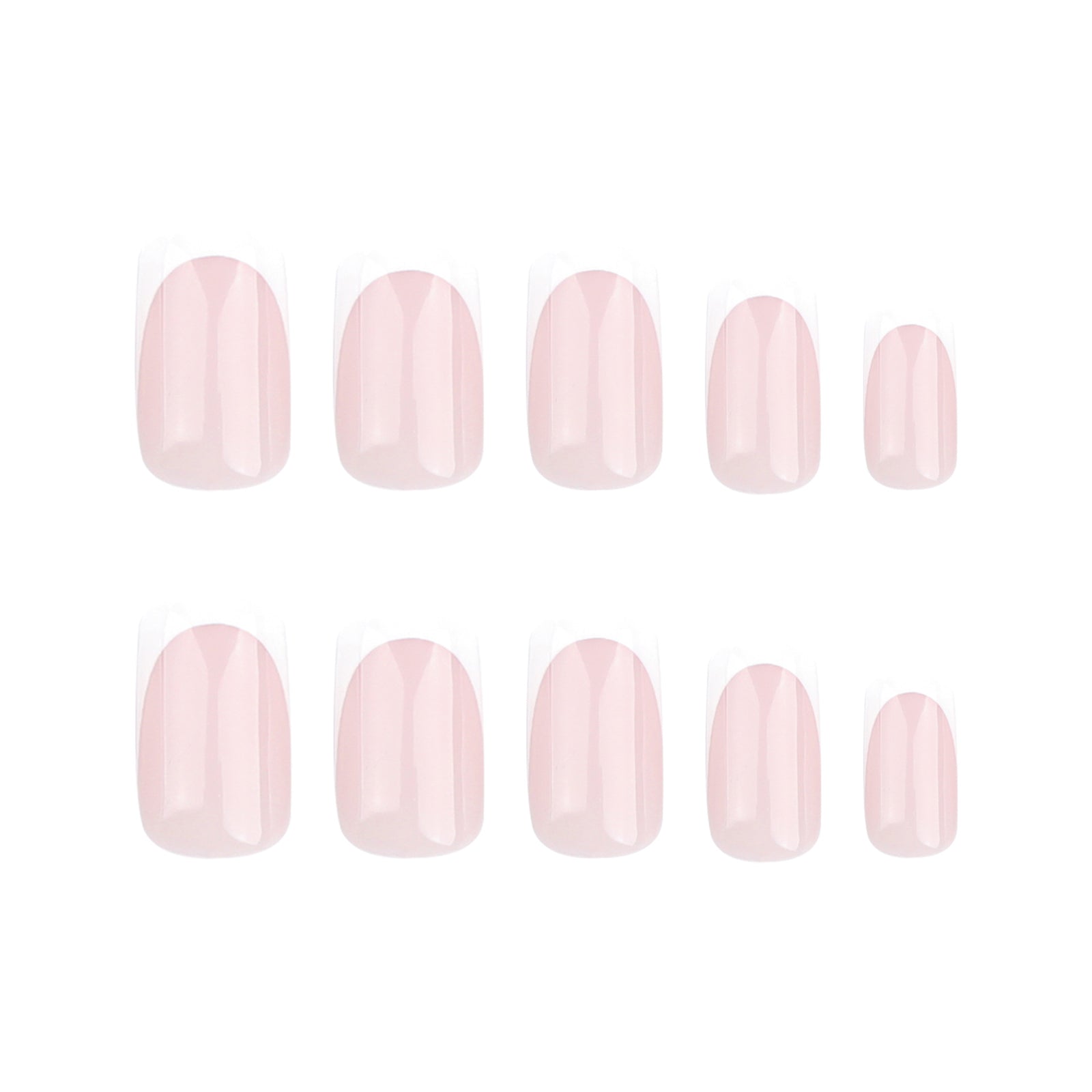 24pcs/Set Classic White French Tip Press-On Nails