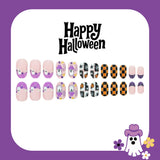 24pcs/Set Ghostly Checkered Press On Nails
