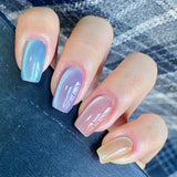 24pcs/Set Colorful Candy Cat Eye Press On Toe Nails