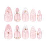 24pcs/Set 3D Floral Press On Nails