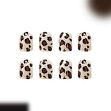 24pcs/Set Leopard Cat Eye Press On Nails