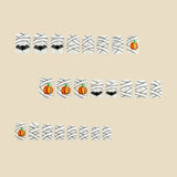 24pcs/Set Mummy Wrap & Pumpkin Press-On Nails
