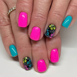 24pcs/Set Soft Pink Floral Nails Press-On Nails