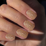 24pcs/Set Golden Sparkle Press On Nails