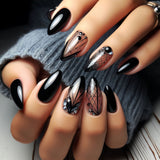 24pcs/Set Dark Gradient Butterfly Press-On Nails