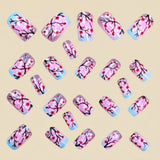24pcs/Set Cherry Blossom Gradient Branches Press-On Nails
