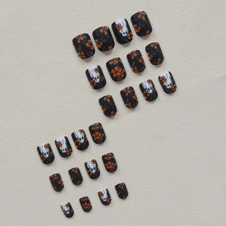 24pcs/Set Dark Forest White Ghost Press-On Nails