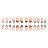 24pcs/Set Ghost Skull & Pumpkin French Press On Nails