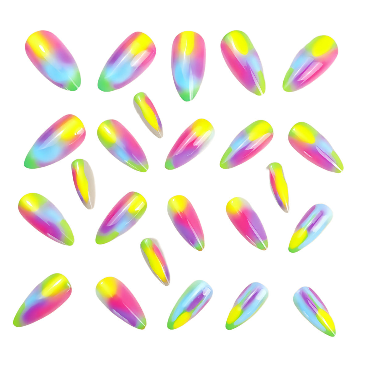 24pcs/Set Multicolor Gradient Press-On Nails