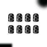 24pcs/Set Red Cat Eye with White Polka Dots Press On Nails