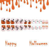 24pcs/Set Pumpkin Ghosts Press On Nails