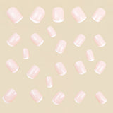 24pcs/Set Classic White French Press-On Nails