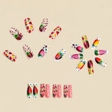 24pcs/Set Colorful Summer Fruit Press-On Nails