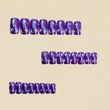 24pcs/Set Purple Christmas Press On Nails
