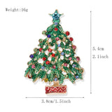 Christmas Tree Rhinestone Brooch