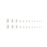 24pcs/Set Pure White Press On Toe Nails