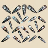 24pcs/Set Cartoon Skull Press-On Nails