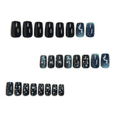24pcs/Set Moon & Stars Night Sky Press-On Nails
