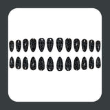 24pcs/Set Dark Fall Leopard Print Press On Nails