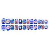 24pcs/Set Independence Day USA Typography, Flag & Stars Press-On Nails