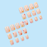 24pcs/Set Colorful Mini Flowers Press-On Nails