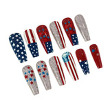 24pcs/Set Statue of Liberty with Flag Press-On Nails
