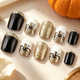 24pcs/Set Golden Pumpkin Press-On Nails