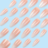 24pcs/Set Pink Gradient Press On Nails