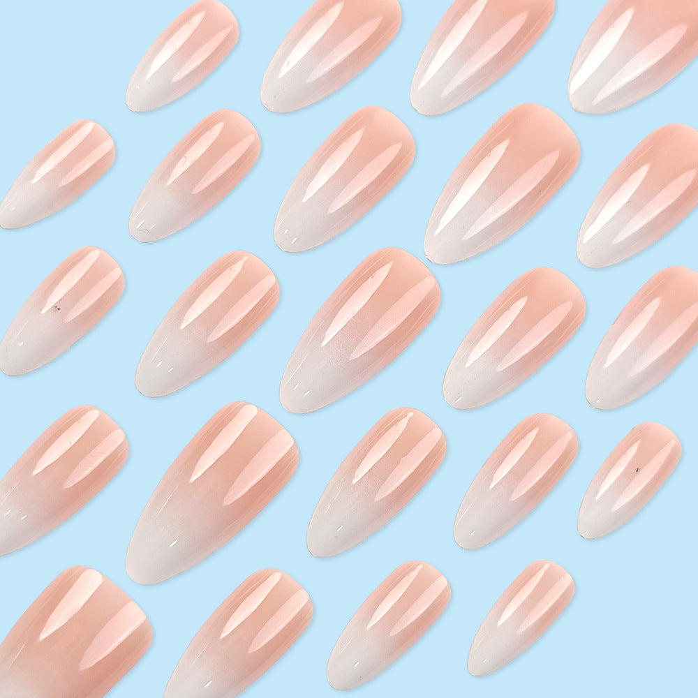 24pcs/Set Pink Gradient Press On Nails