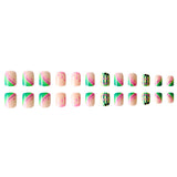 24pcs/Set Green Watermelon Heart-Shaped Sunglasses Bikini Press On Nails