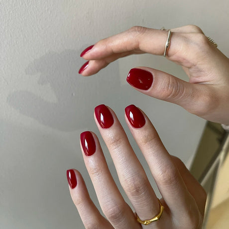 24pcs/Set Autumn-Winter Vintage Orange-Red Press-On Nails