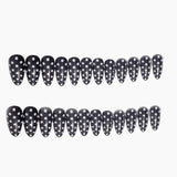 24pcs/Set Black Polka Dot Press-On Nails