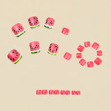24pcs/Set Red Watermelon Press-On Nails