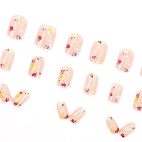 24pcs/Set Cute Floral Press On Nails