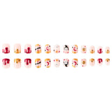 24pcs/Set Bat, Ghost Face & Pumpkin Press-On Nails