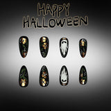 24pcs/Set 3D Ghost Floral Press-On Nails