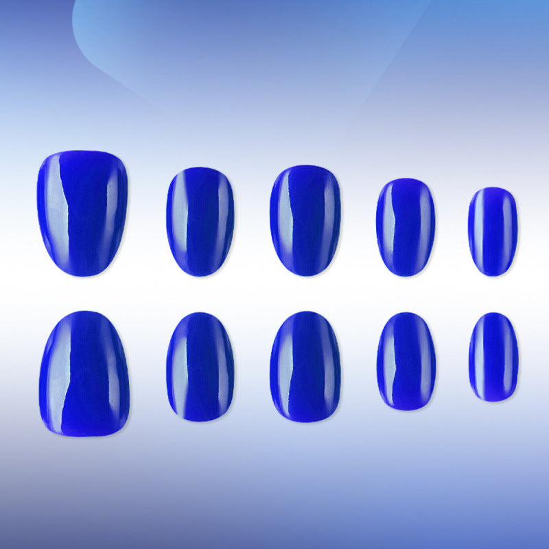 24pcs/Set Solid Klein Blue Press-On Nails