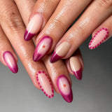 24pcs/Set Purple Gradient French Press-On Nails