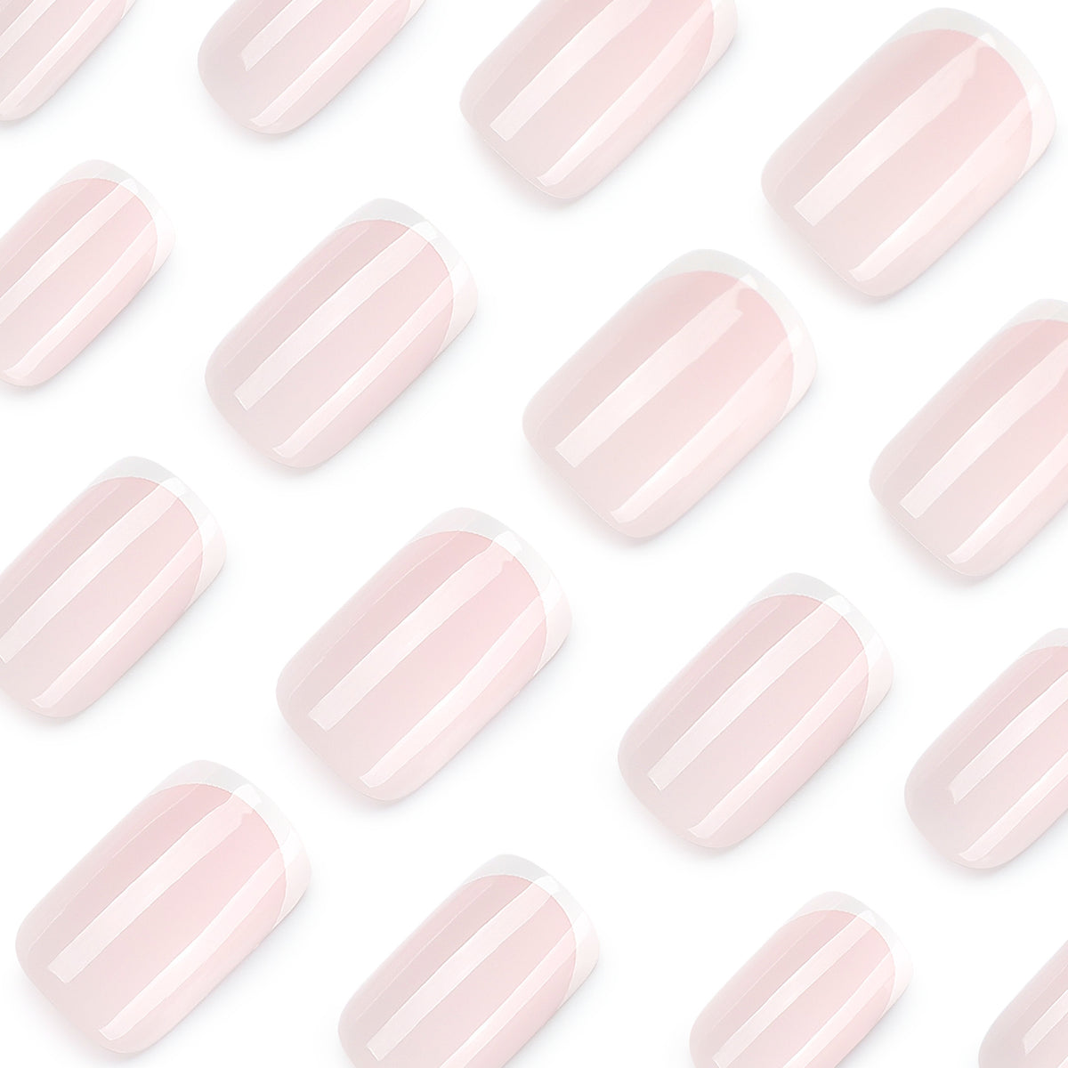 24pcs/Set Minimalist White French Tips Press-On Nails